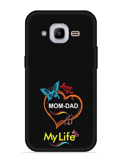 Love You Mom Dad Embossed Soft Silicone Case for Samsung Galaxy J2 Pro (2016)