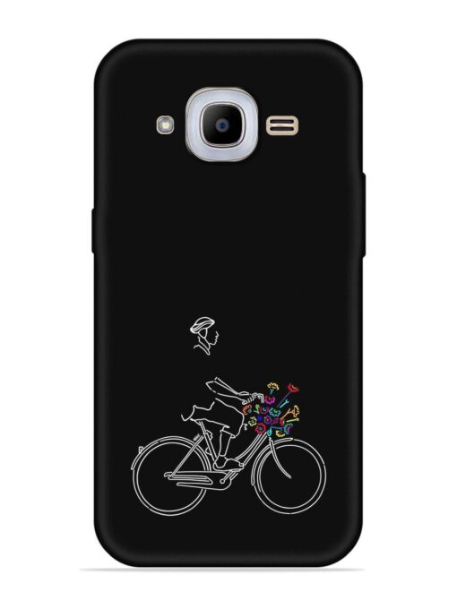 Minimalist Cycle Art Embossed Soft Silicone Case for Samsung Galaxy J2 Pro (2016) Zapvi