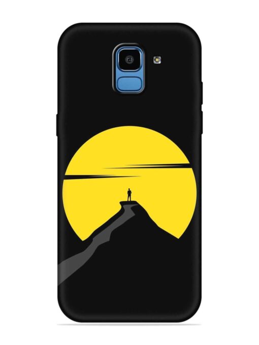 Black Ultra Vector Embossed Soft Silicone Case for Samsung Galaxy J6 (2018)