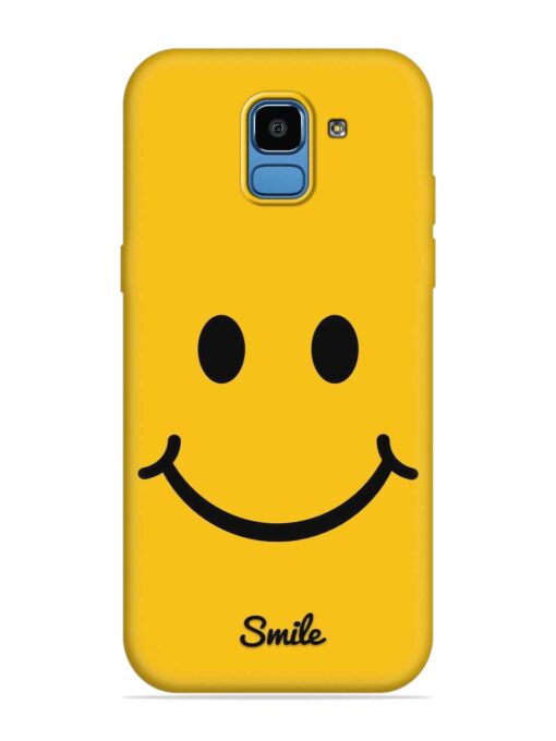 Yellow Smiley Embossed Soft Silicone Case for Samsung Galaxy J6 (2018)