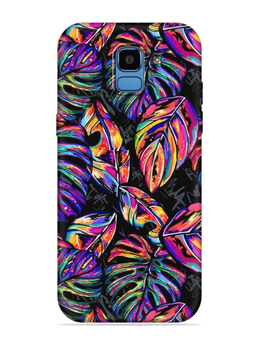 Tropical Seamless Vector Embossed Soft Silicone Case for Samsung Galaxy J6 (2018)