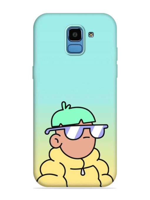 Doodles Cool Character Embossed Soft Silicone Case for Samsung Galaxy J6 (2018)