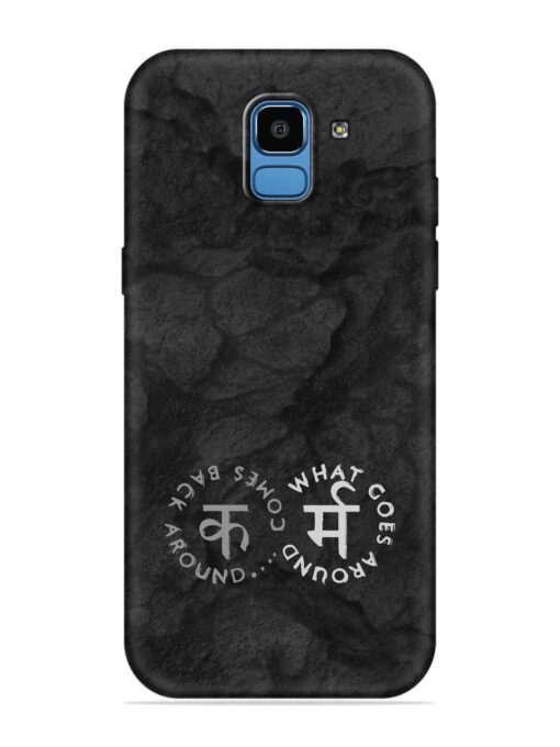 Karma Hindi Word Embossed Soft Silicone Case for Samsung Galaxy J6 (2018)