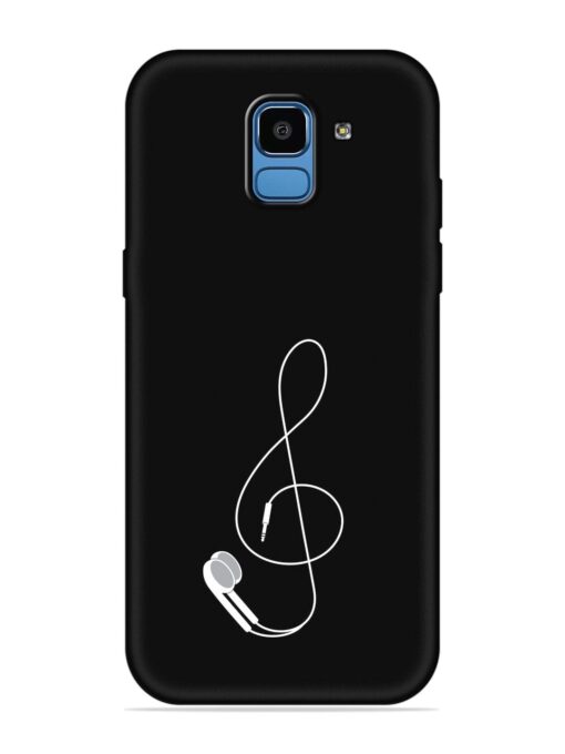 Music Earphone Vector Embossed Soft Silicone Case for Samsung Galaxy J6 (2018)