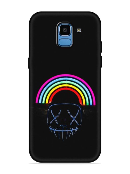 Mask Rainbow Embossed Soft Silicone Case for Samsung Galaxy J6 (2018)