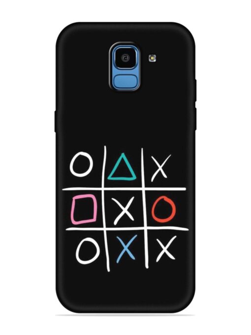 Super Neon Tic-Tac-Toe Embossed Soft Silicone Case for Samsung Galaxy J6 (2018)