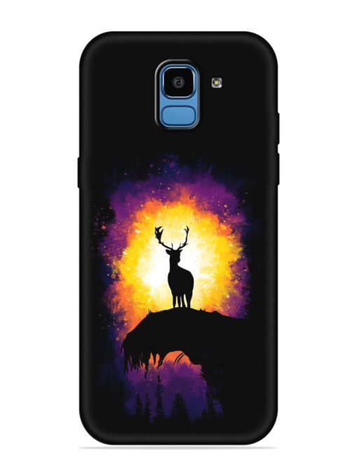 Elk Animal Art Embossed Soft Silicone Case for Samsung Galaxy J6 (2018)