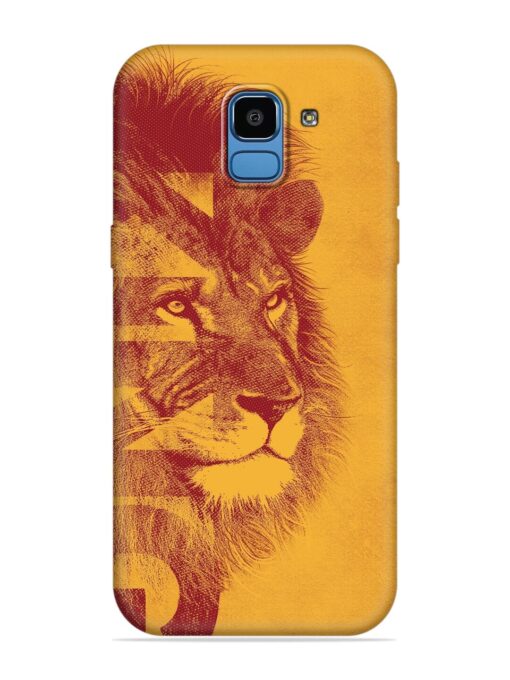 Gold Lion Crown Art Embossed Soft Silicone Case for Samsung Galaxy J6 (2018)