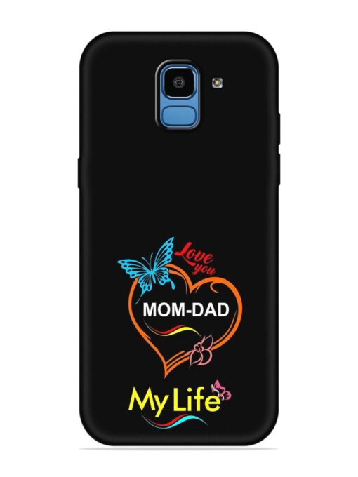 Love You Mom Dad Embossed Soft Silicone Case for Samsung Galaxy J6 (2018)