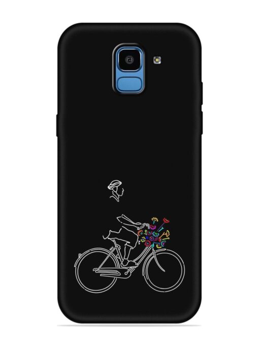 Minimalist Cycle Art Embossed Soft Silicone Case for Samsung Galaxy J6 (2018)