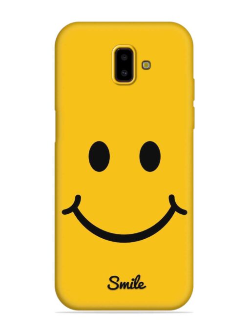 Yellow Smiley Embossed Soft Silicone Case for Samsung Galaxy J6 Prime