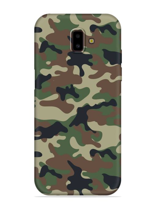 Army Military Camouflage Dark Green Embossed Soft Silicone Case for Samsung Galaxy J6 Prime Zapvi