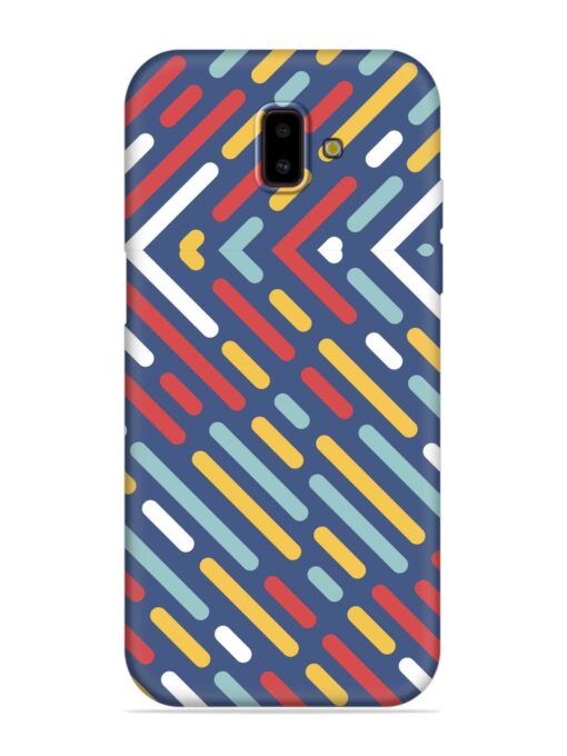 Colored Lines Embossed Soft Silicone Case for Samsung Galaxy J6 Prime