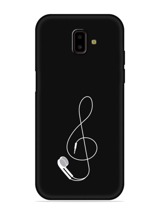 Music Earphone Vector Embossed Soft Silicone Case for Samsung Galaxy J6 Prime Zapvi