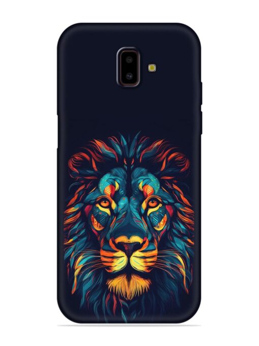 Colorful Lion Embossed Soft Silicone Case for Samsung Galaxy J6 Prime