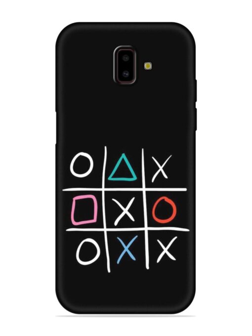 Super Neon Tic-Tac-Toe Embossed Soft Silicone Case for Samsung Galaxy J6 Prime Zapvi