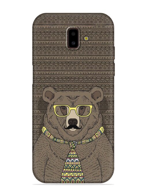 Grizzly Bear Embossed Soft Silicone Case for Samsung Galaxy J6 Prime