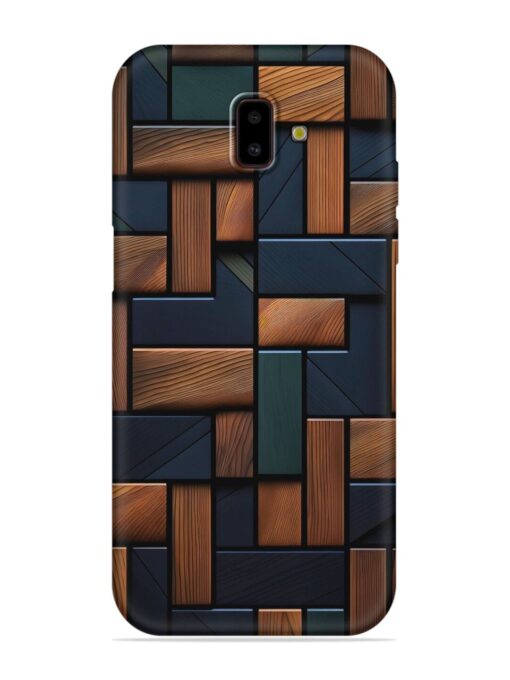 Wooden Background Cubes Embossed Soft Silicone Case for Samsung Galaxy J6 Prime Zapvi