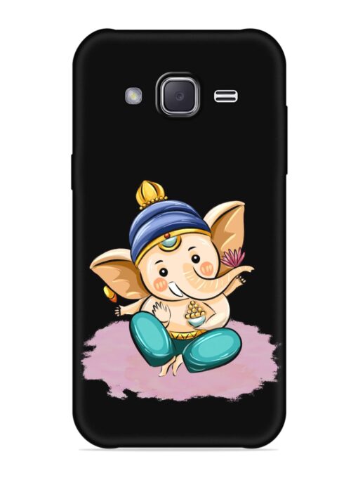 Bal Ganesh Vector Art Embossed Soft Silicone Case for Samsung Galaxy J7 (2015)