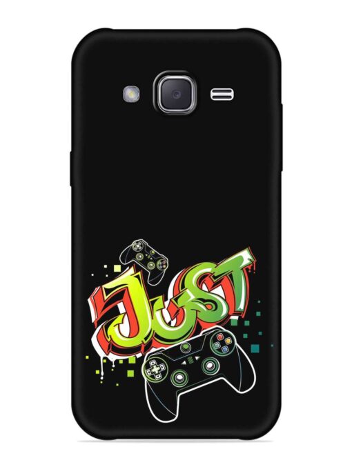 Graffiti Gamepad Illustration Embossed Soft Silicone Case for Samsung Galaxy J7 (2015) Zapvi