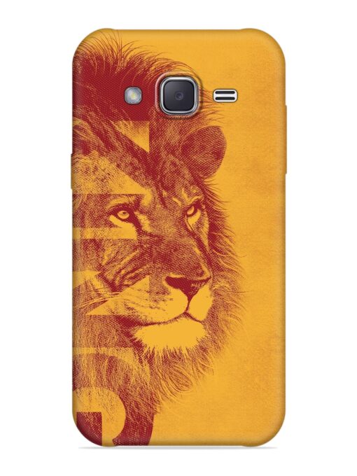 Gold Lion Crown Art Embossed Soft Silicone Case for Samsung Galaxy J7 (2015)