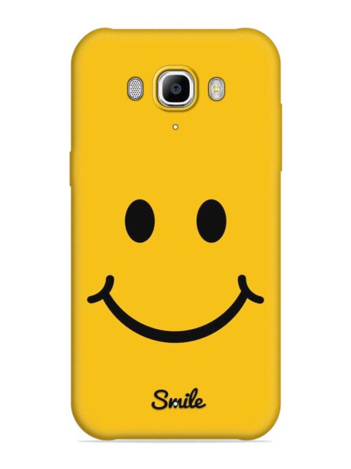 Yellow Smiley Embossed Soft Silicone Case for Samsung Galaxy J7 (2016) Zapvi