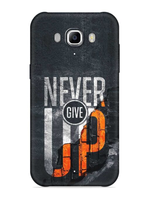 Never Give Up Embossed Soft Silicone Case for Samsung Galaxy J7 (2016)