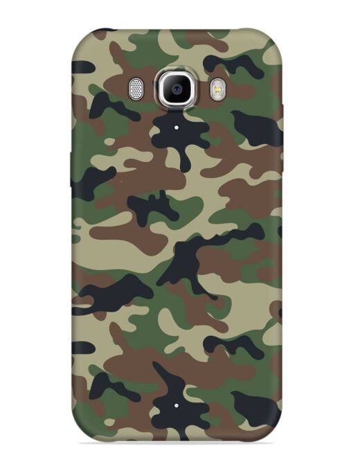 Army Military Camouflage Dark Green Embossed Soft Silicone Case for Samsung Galaxy J7 (2016)