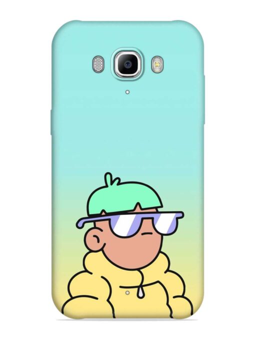 Doodles Cool Character Embossed Soft Silicone Case for Samsung Galaxy J7 (2016)