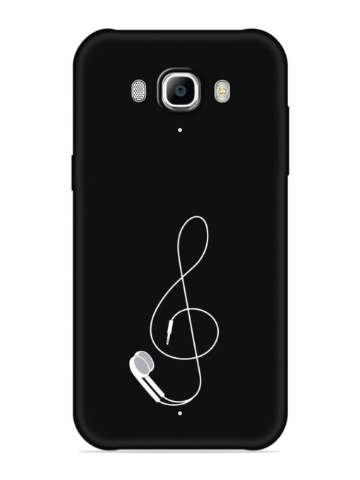 Music Earphone Vector Embossed Soft Silicone Case for Samsung Galaxy J7 (2016)