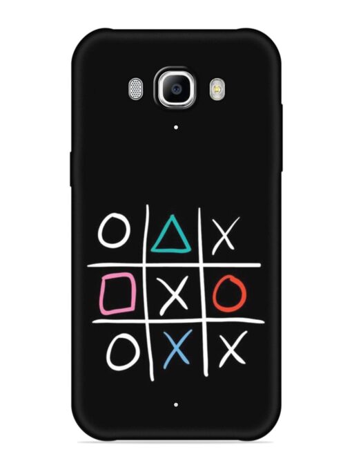 Super Neon Tic-Tac-Toe Embossed Soft Silicone Case for Samsung Galaxy J7 (2016)