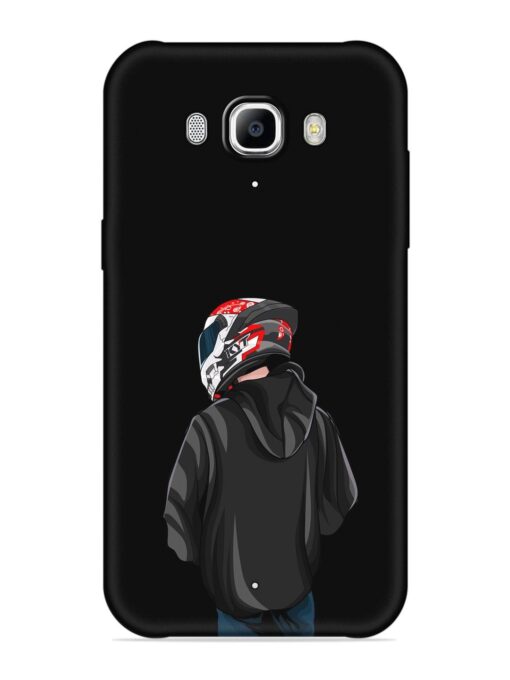 Motorcycle Rider Embossed Soft Silicone Case for Samsung Galaxy J7 (2016)