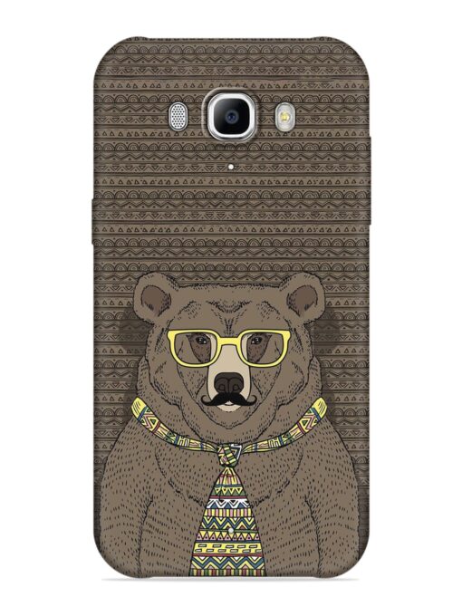 Grizzly Bear Embossed Soft Silicone Case for Samsung Galaxy J7 (2016)