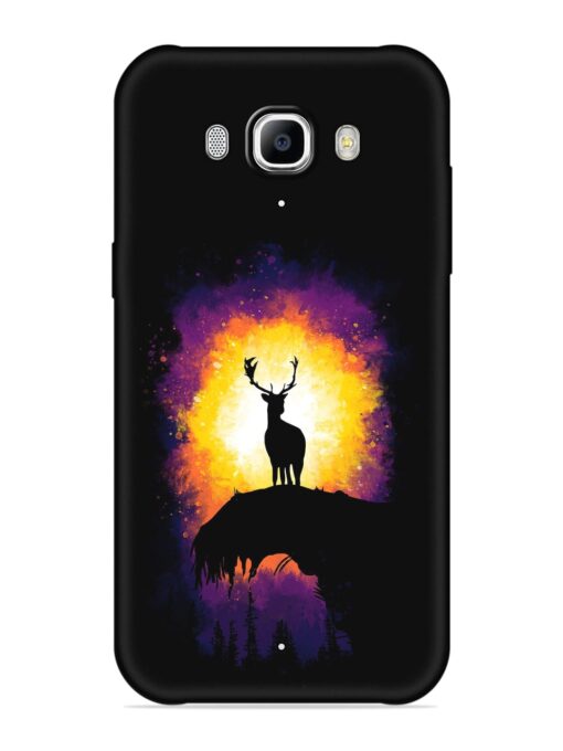 Elk Animal Art Embossed Soft Silicone Case for Samsung Galaxy J7 (2016)