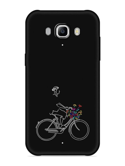 Minimalist Cycle Art Embossed Soft Silicone Case for Samsung Galaxy J7 (2016)