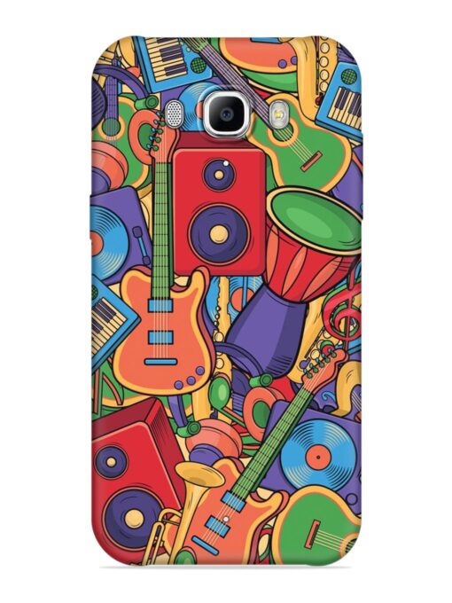 Colorful Music Art Embossed Soft Silicone Case for Samsung Galaxy J7 (2016)