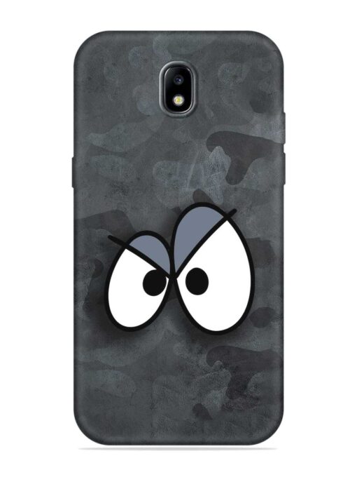 Big Eyes Night Mode Embossed Soft Silicone Case for Samsung Galaxy J7 (2017)