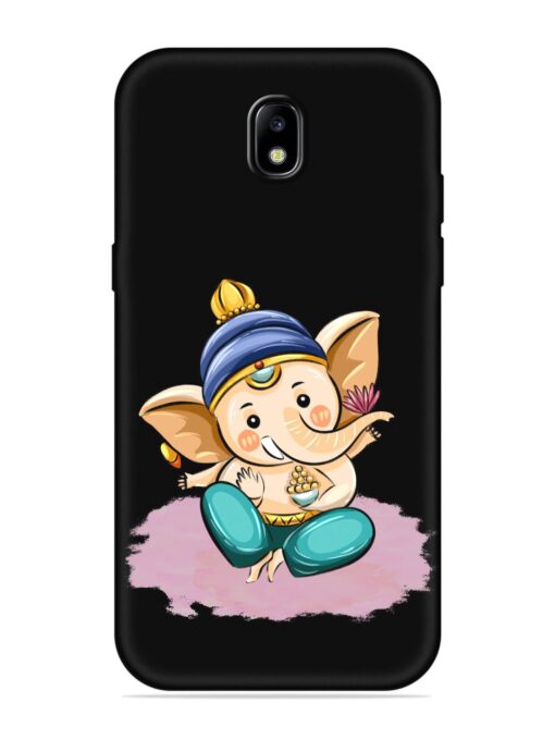 Bal Ganesh Vector Art Embossed Soft Silicone Case for Samsung Galaxy J7 (2017)