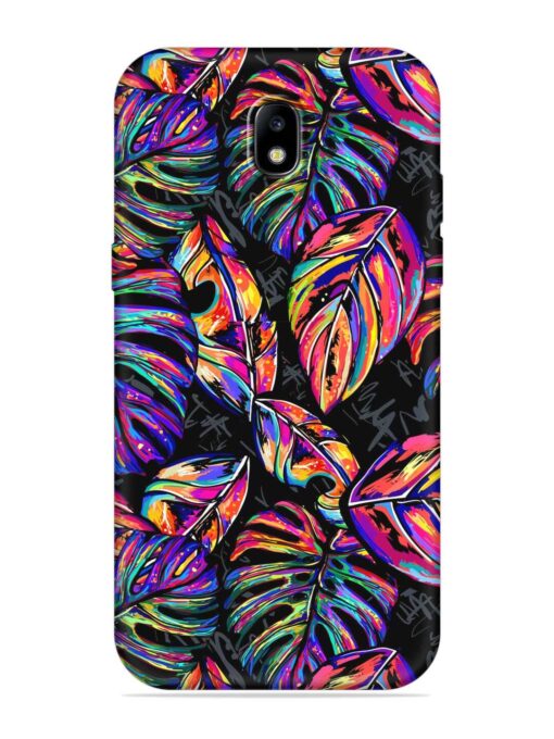 Tropical Seamless Vector Embossed Soft Silicone Case for Samsung Galaxy J7 (2017)