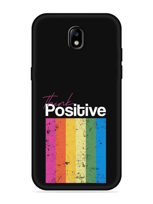 Think Positive Typography Embossed Soft Silicone Case for Samsung Galaxy J7 (2017) Zapvi