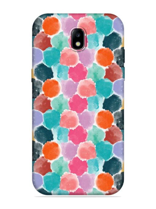 Colorful Seamless Pattern Embossed Soft Silicone Case for Samsung Galaxy J7 (2017)