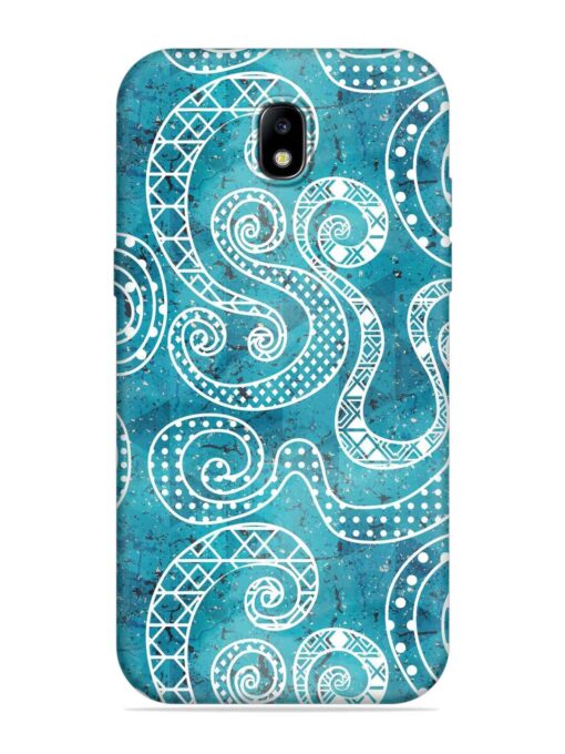 Vintage Curved Seamless Embossed Soft Silicone Case for Samsung Galaxy J7 (2017)