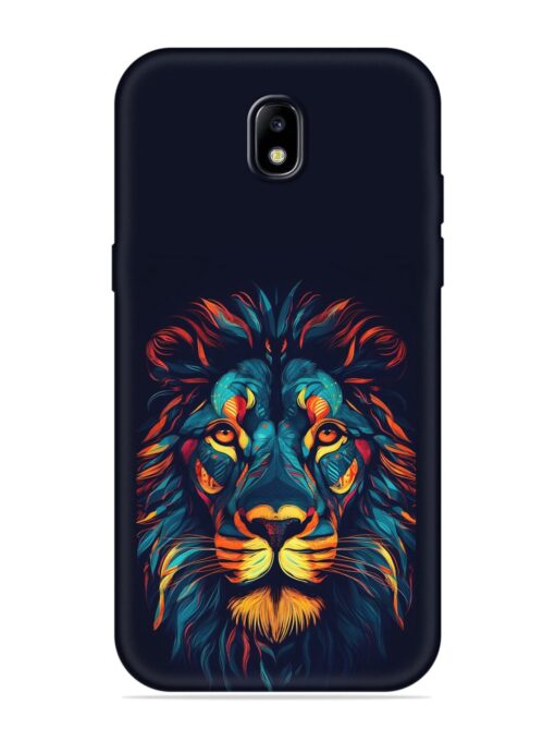 Colorful Lion Embossed Soft Silicone Case for Samsung Galaxy J7 (2017)