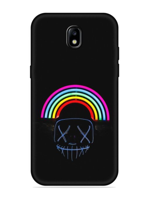 Mask Rainbow Embossed Soft Silicone Case for Samsung Galaxy J7 (2017) Zapvi