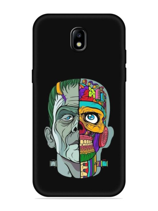 Men Vs Skull Embossed Soft Silicone Case for Samsung Galaxy J7 (2017)