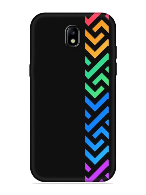 Colorshape Stripes Embossed Soft Silicone Case for Samsung Galaxy J7 (2017) Zapvi