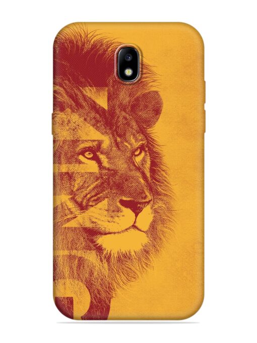 Gold Lion Crown Art Embossed Soft Silicone Case for Samsung Galaxy J7 (2017)