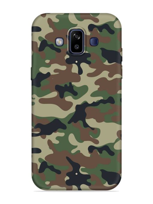 Army Military Camouflage Dark Green Embossed Soft Silicone Case for Samsung Galaxy J7 Duo