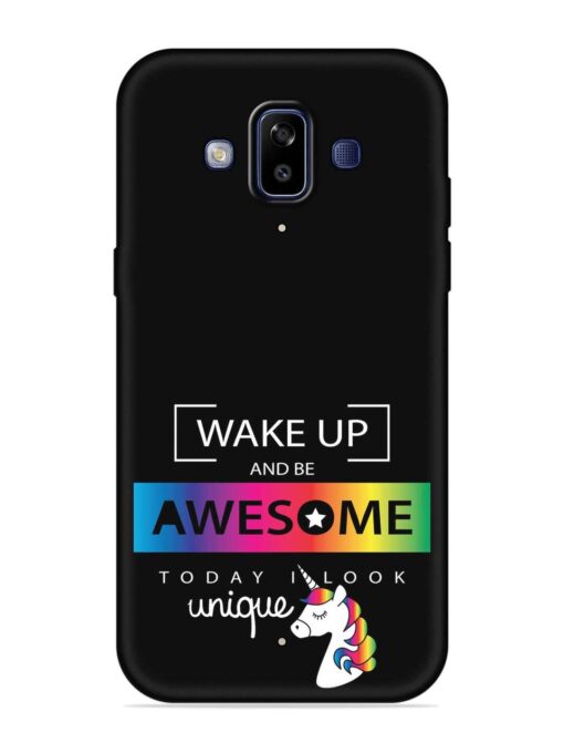 Inspirational Quote Unicorn Embossed Soft Silicone Case for Samsung Galaxy J7 Duo Zapvi