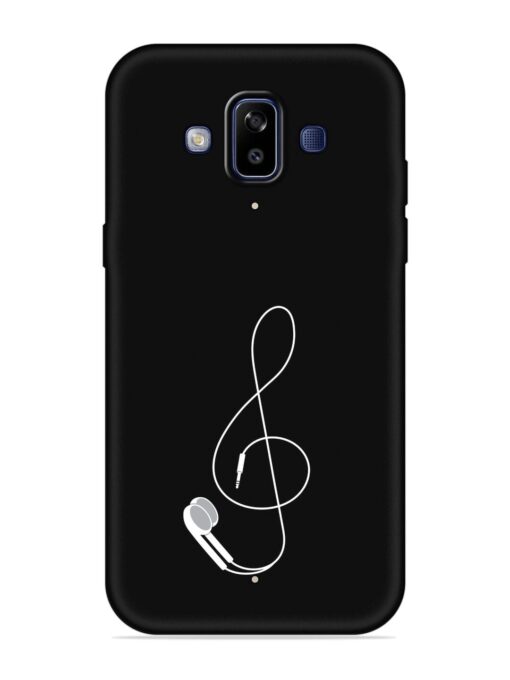 Music Earphone Vector Embossed Soft Silicone Case for Samsung Galaxy J7 Duo